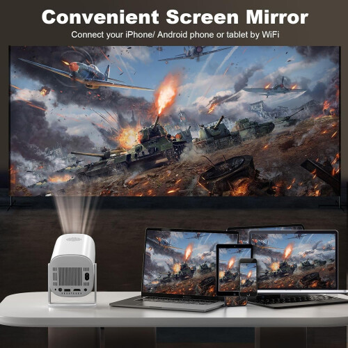 Projector With Game, 2 Wireless Controllers, Video Game Projector, Home Theater Gaming Projector 1