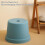 Lightweight NonSlip Plastic Footstool Stackable OnePiece Design Bathroom And Home Use Blue Medium Shoe Changing Stool 5
