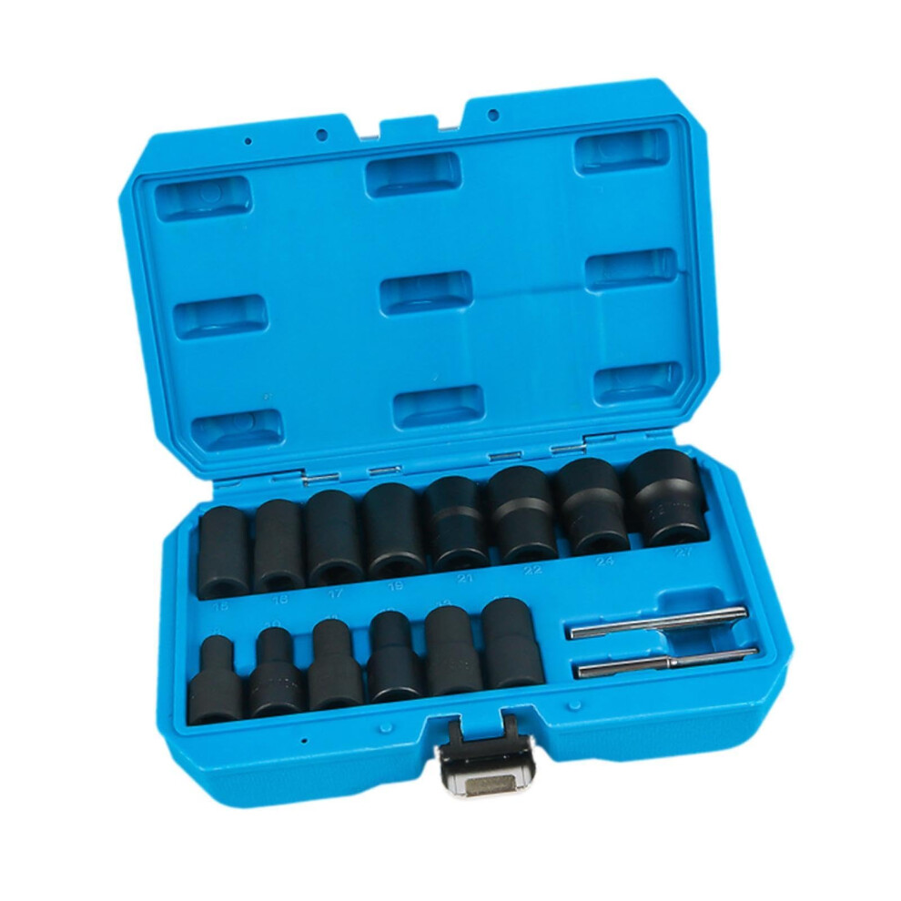 Damaged Bolt Extractor Set 16Piece 1/2Inch Drive Extraction Socket For Broken Nuts Lug Nut Removal Home Use 9323874159867