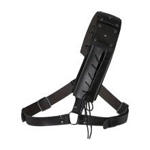 Double Back Scabbard PU Leather Sabre Back Holder, Adjustable Belt Holster For Medieval Renaissance Sabers Cosplay Black