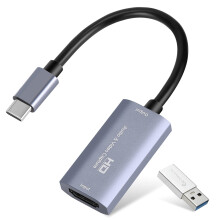 Video Capture Card, USB3.0 HDMI to USB C Audio Capture Card, 4K 1080P 60FPS Capture with Type-C Adapter Devices for Gaming Live Streaming Video
