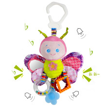 Funsland Pram Toys for Babies 0-6 Months, Clip On Car Seat Stroller Toys with Hanging Rattle, Newborn Sensory Toys for Baby Girls and Boys, Crib