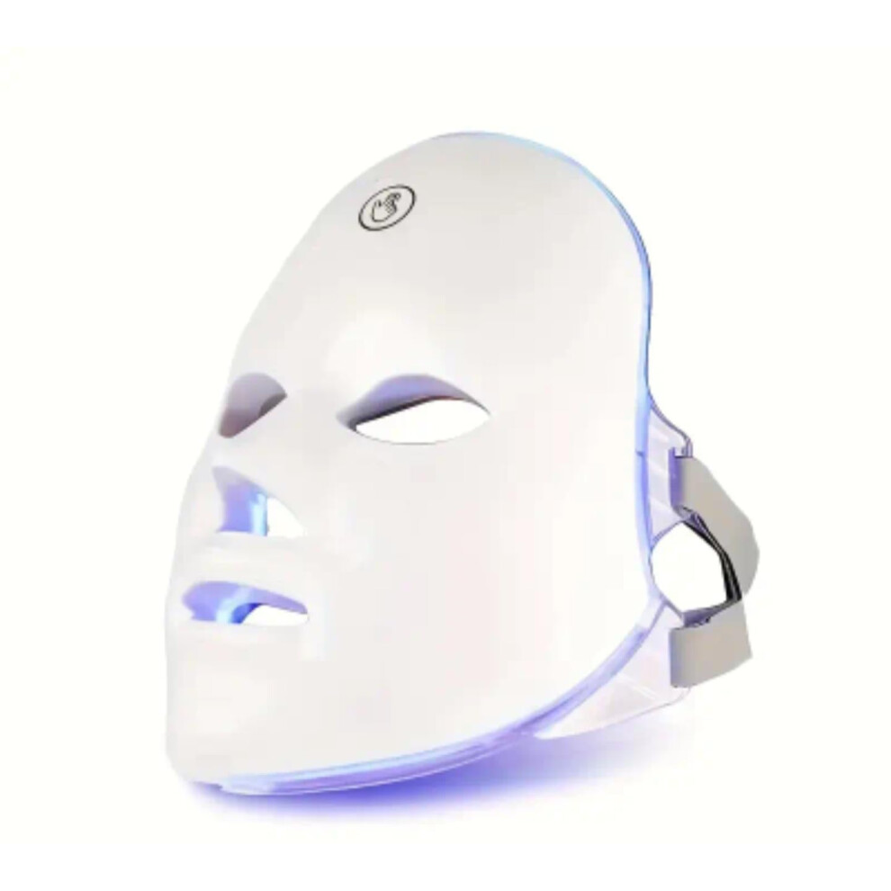 Light/White Led Therapy Face Mask, 7 Colour Treatment, Professional Facial Skincare Device,