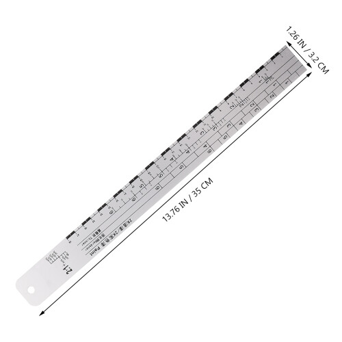 Règle Peinture Acier Inox Graduation Précise Argent Polyvalente 1