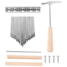 1Set Kalimba DIY Accessories Set 17-Tone Steel Wood Thumb Piano Parts