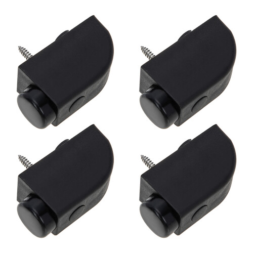 4Pcs Easy Install Window Protective Lock Black Plastic Security Latch