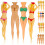 16Ud Tee Mujer Bikini Plástico Multicolor Y 2
