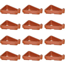 Plant Pot Risers for Furniture Protection, Terra Cotta Color Non Slip Stand Lifters, Durable and Wear Resistant for Indoor Outdoor Use, 12 Pieces
