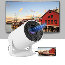 Mini Projector 2.4G Wireless, 1080P Support, 1490 Inch Portable, 180 Rotatable, Auto Keystone, Laptop/PC/Smartphone Compatible
