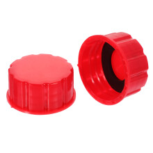 2Pcs Can Replacement Caps Red Rubber PP Coarse Thread