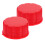 2Pcs Can Replacement Caps Red Rubber PP Coarse Thread 11