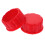2Pcs Can Replacement Caps Red Rubber PP Coarse Thread 6