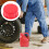2Pcs Can Replacement Caps Red Rubber PP Coarse Thread 3