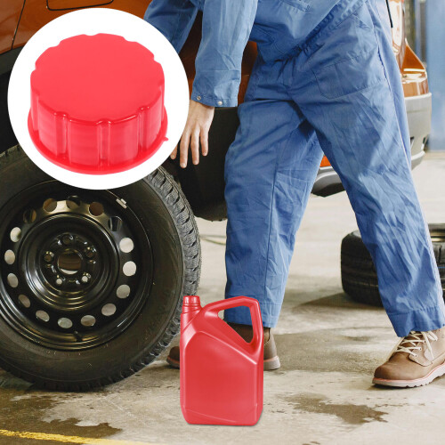 2Pcs Can Replacement Caps Red Rubber PP Coarse Thread 2
