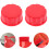 2Pcs Can Replacement Caps Red Rubber PP Coarse Thread 4