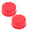 2Pcs Can Replacement Caps Red Rubber PP Coarse Thread 10
