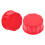 2Pcs Can Replacement Caps Red Rubber PP Coarse Thread 7