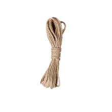 Cuerda trenzada de alta resistencia para uso en interiores y exteriores. La cuerda de yute natural añade un toque rústico a tus proyectos. 1 rollo.
