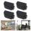 4Pcs Easy Install Window Protective Lock Black Plastic Security Latch 6