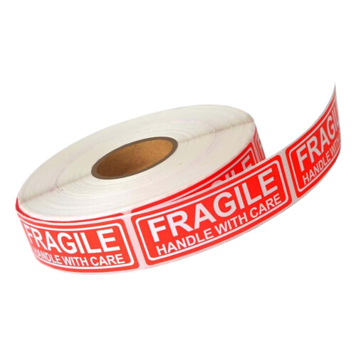 Fragile Labels Bright Adhesive, Fragile Handling Tags, Handle With Care ...