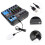 1Set Mixer Audio 5 Wireless Console Mixing ABS Nero Per 2