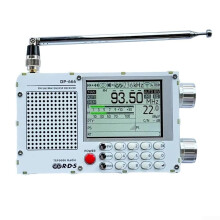Digital Radio Scanner With 2.8 Inch Touch Display MultiBand FM AM SW LW BuiltIn Battery White