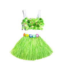 6Szt Hula Dress Czerwony Zestaw Z Kwiatowym Bra I Ozdobami