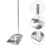 Standing Stainless Steel Dustpan With Comfortable Grip Handle 5