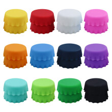 24 Pcs Silicone Rubber Bottle Caps Reusable, Fits Standard Beer, Wine, Soda Bottles 12 Colors for Home Brewing