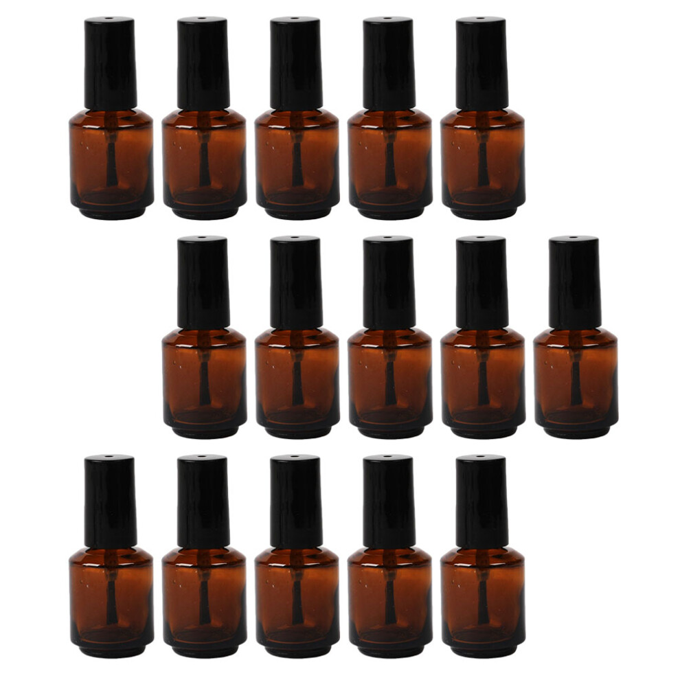 Iplusmile 15Pcs 8Ml Empty Diy Nail Polish Bottles Glass Vials With Brush