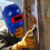 Blue Durable Welding Mask Handheld Welder Face Plastic 5