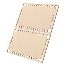 2Pz Base Per Borsa in Legno Beige Per Crochet E Fai Da Te