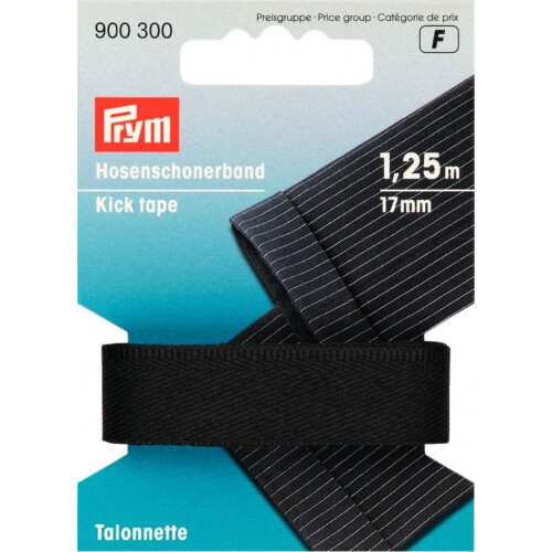 Prym Prym 17mm Sew On Kick Tape Black - each