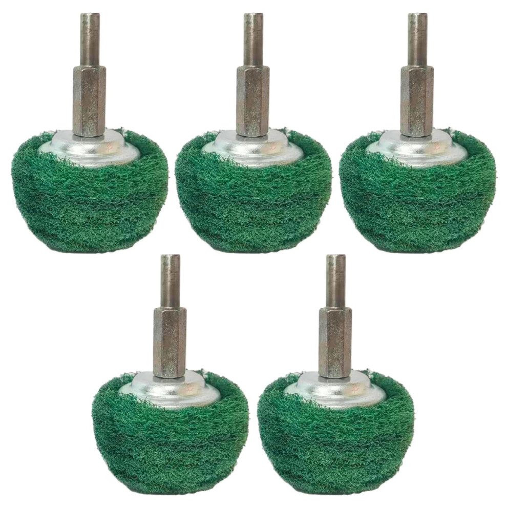 Drill Buffer Polisher Attachment 5Piece Kit, Nonwoven Buffing Pads, Mushroom Polishing Ball With Shank For Drill 9323874163963