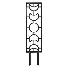 Klimrek met maanfase-motief voor decoratieve planten, stevige steun voor klimplanten binnenshuis, zwart