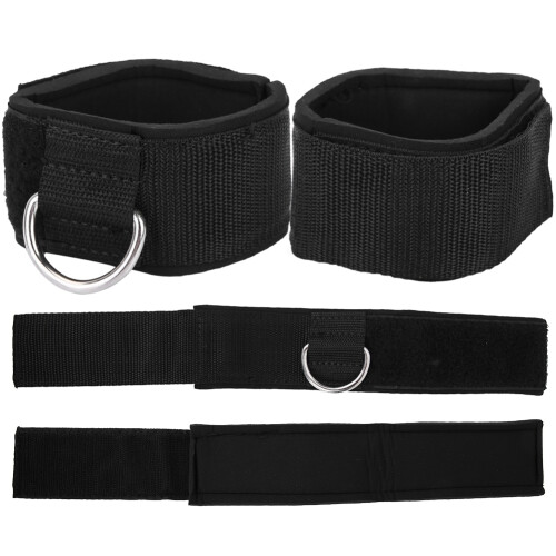 Premium Nylon Ankle Straps for Gym Training, 40cm, Black 1