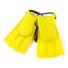 Adjustable Swimming Fins For Children Non Slip Bottom EVA PVC Construction Kid Size Yellow