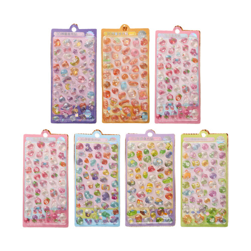 Random Stereoscopic Sweet Cartoon Stickers - Reusable for-7