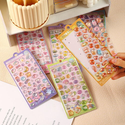 Random Stereoscopic Sweet Cartoon Stickers - Reusable for-7 1