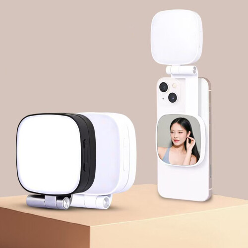 Selfie Mirror Light Magnetic Mobile Phone Portable Vanity-Black 2