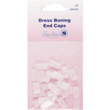 Hemline Boning End Caps White