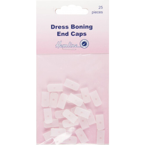 Hemline Boning End Caps White
