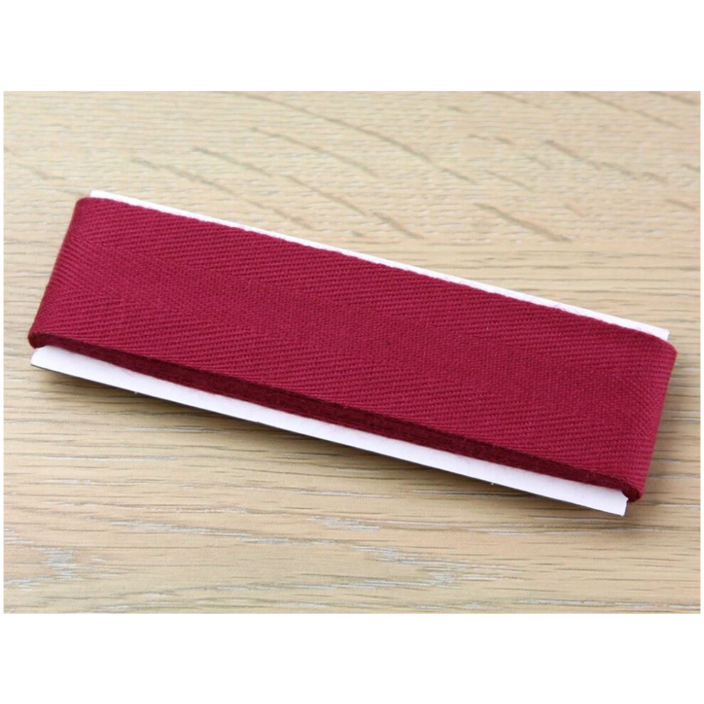 Prym 15Mm Strong Cotton Herringbone Tape 5M Wine - Each Red