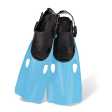 Snorkels Adjustable Snorkel Set For Adults Men Women Swim Fins Training Flippers, Silicone, Size M/L, Black