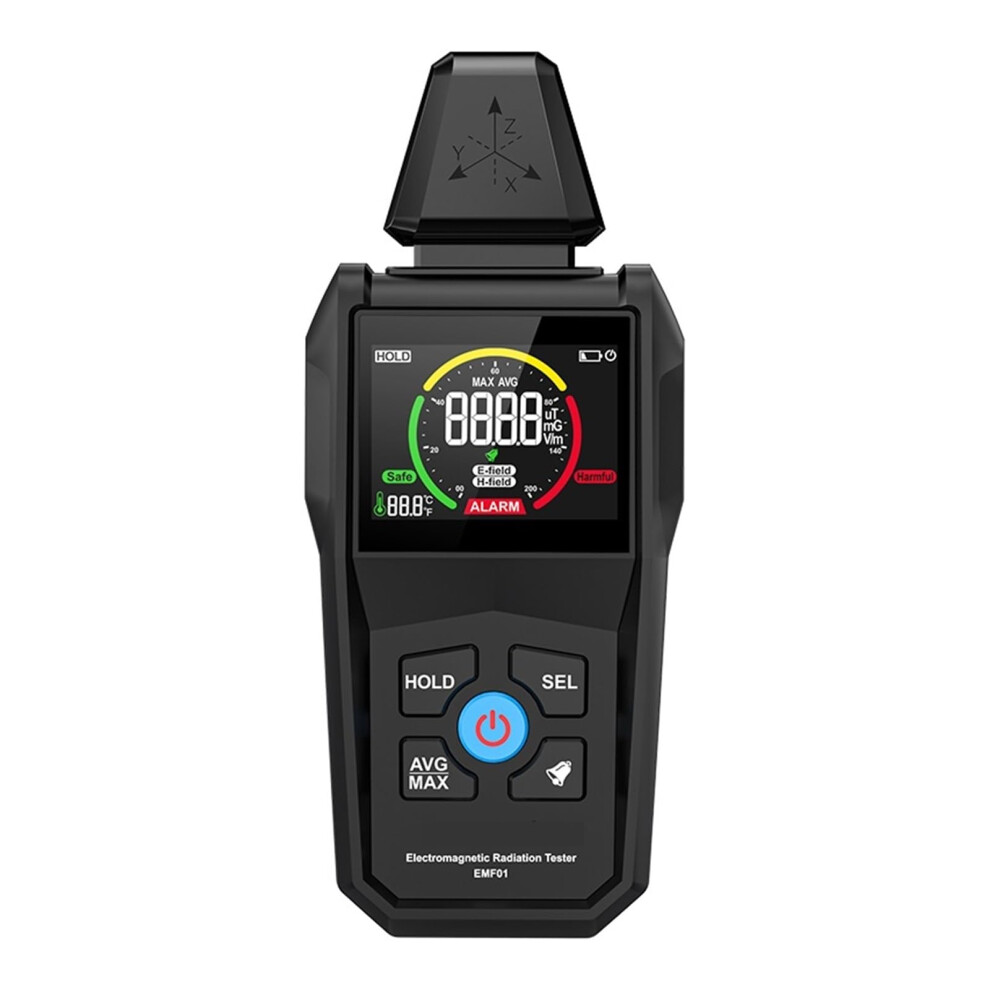 Geiger Counters Emf Meter Digital Color Screen Handheld Electromagnetic Field Detector Household Radiation Tester 9339159429303