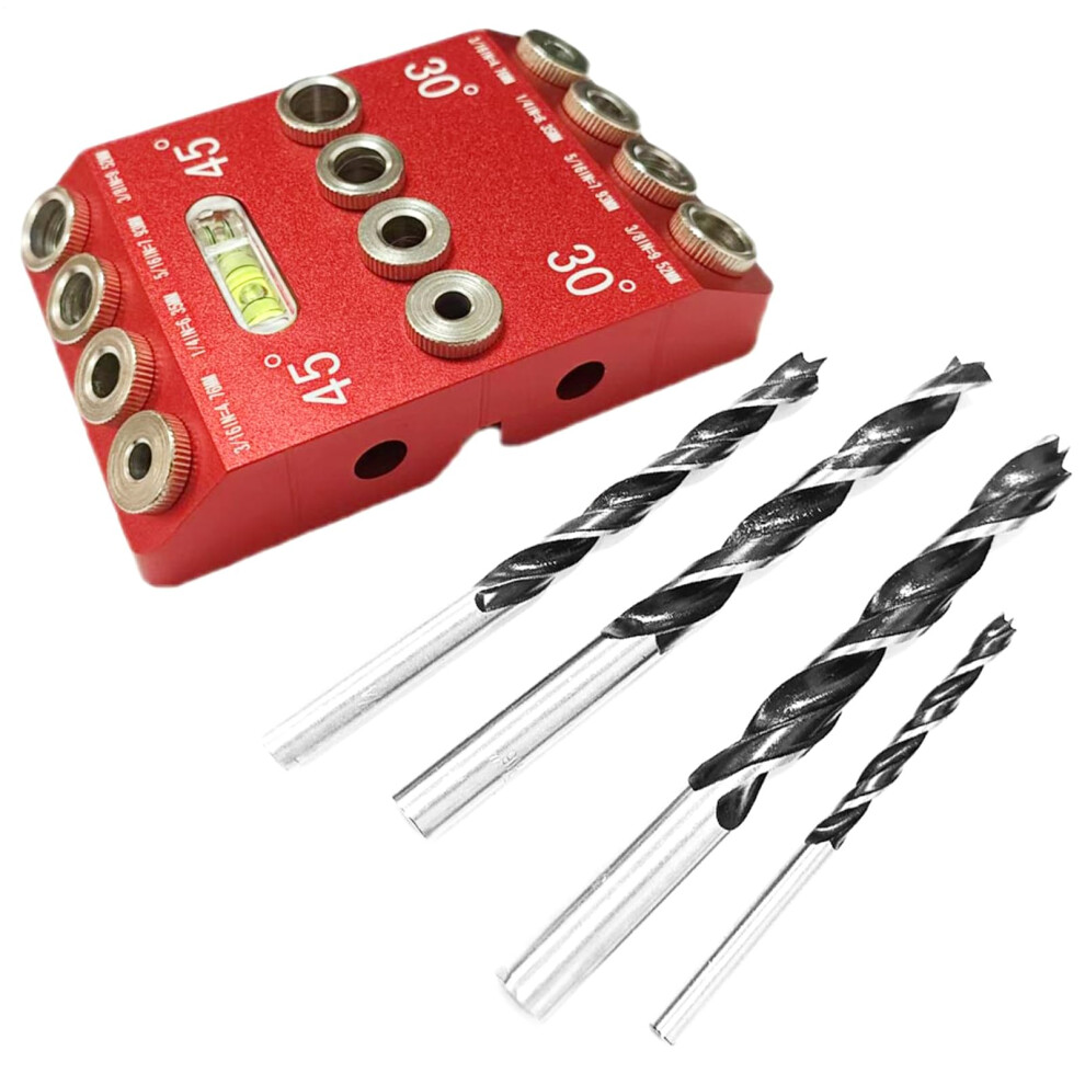 Angle Drill Guide Jig 304590 Degree Drilling Template Woodworking Jig For Decks Handrails Railings Stairs 9339159429600