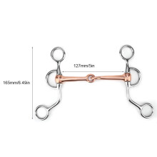 Loose Ring Horse Chew Bit: Copper Jointed Stainless Steel Design