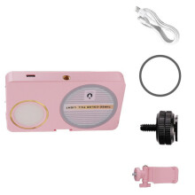 Dimmable LED Phone Camera Light Universal Photography Live-pink