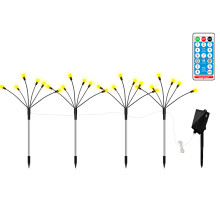 Guirlande lumineuse solaire à allumage/extinction automatique, ampoules LED activées par le vent, étanche, pour jardin extérieur, créateur