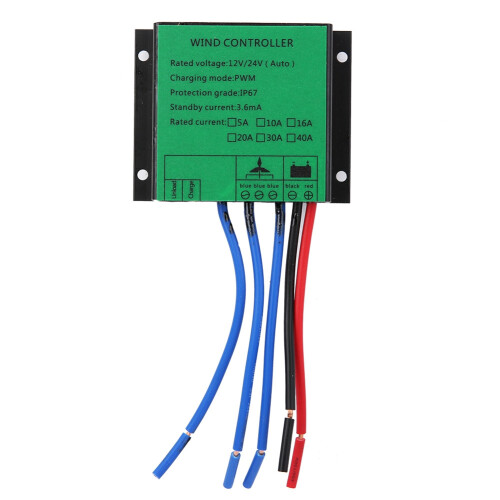 Wind Turbine Controller Regulator, Automatic Battery Matching with PWM Charging, Overcharging Protection and Reverse Connection Protection, Efficient